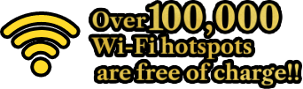 Over 100,000 Wi-Fi hotspots are free of charge!!